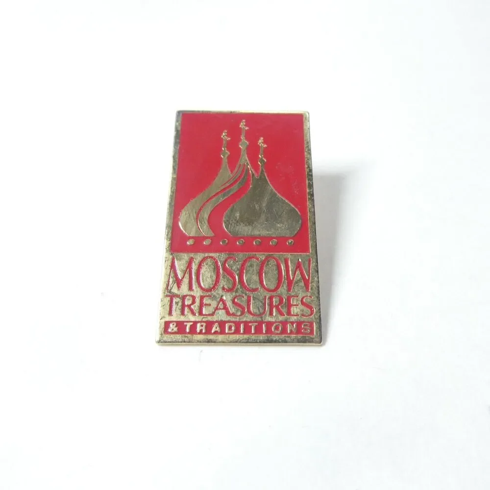 Moscow Treasures & Traditions Museum Exhibit Pin Red Enamel Pinback